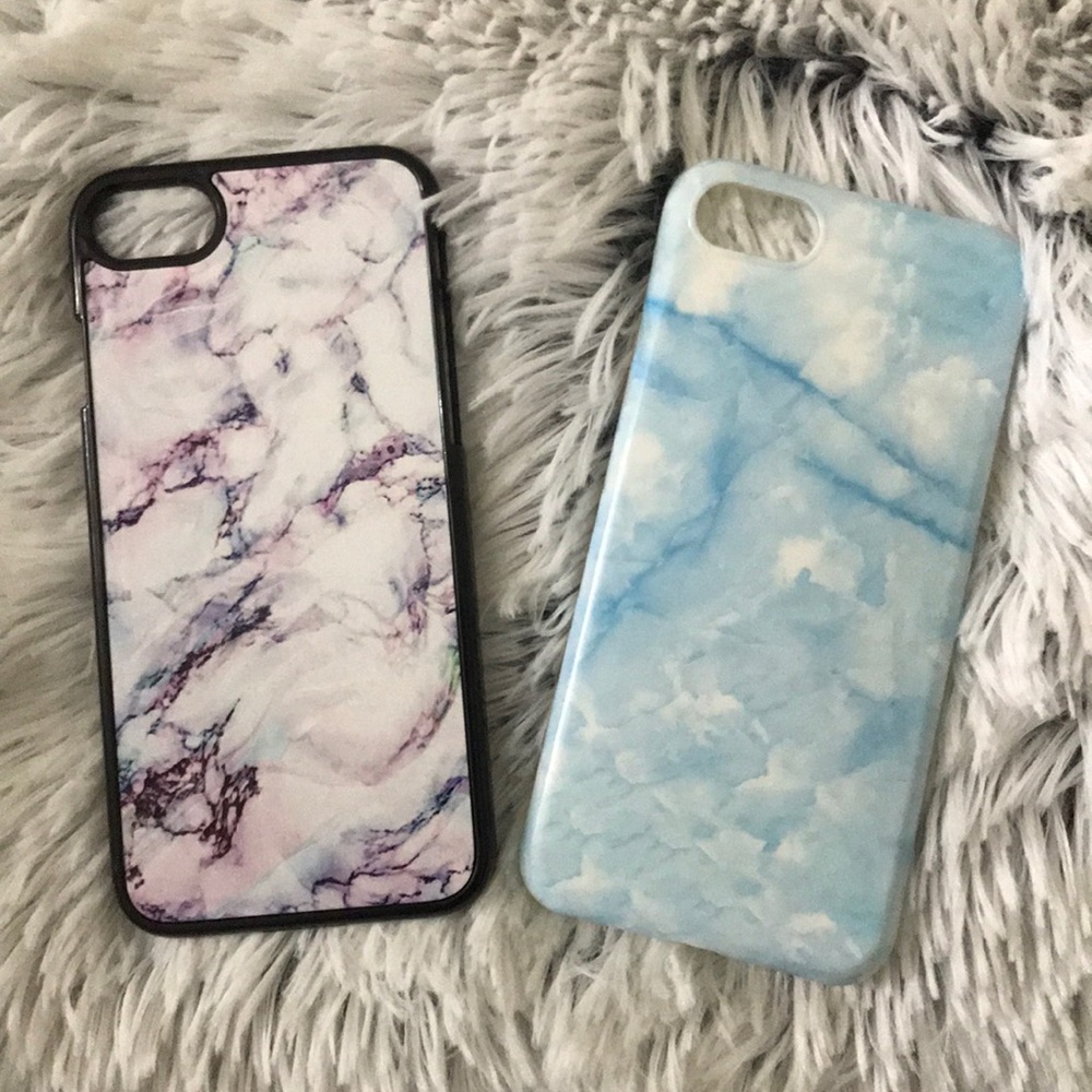 Bundle of 2 marble iPhone 7/8 cases